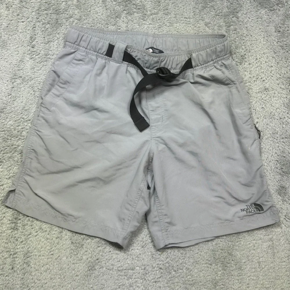 The North Face Shorts Mens SMALL Grey Class V Belted Hiking Trunks Belted Cargo‎